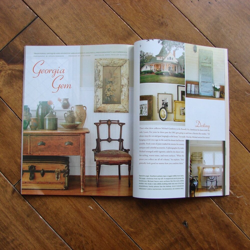 Flea Market Vintage Antique Decorating Magazines Lot of 5 Country Cottage Style - Picture 9 of 16